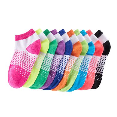 Girls 4-16 SO® 10-pk. Gradient Dots Low Cut Socks