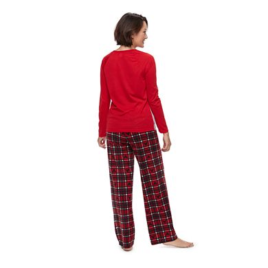 Disney's Minnie Mouse Women's Sleep Top & Microfleece Bottoms Pajama Set by Jammies For Your Families