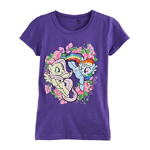 Girls 7-16 My Little Pony Rainbow Dash & Fluttershy Flower Graphic Tee