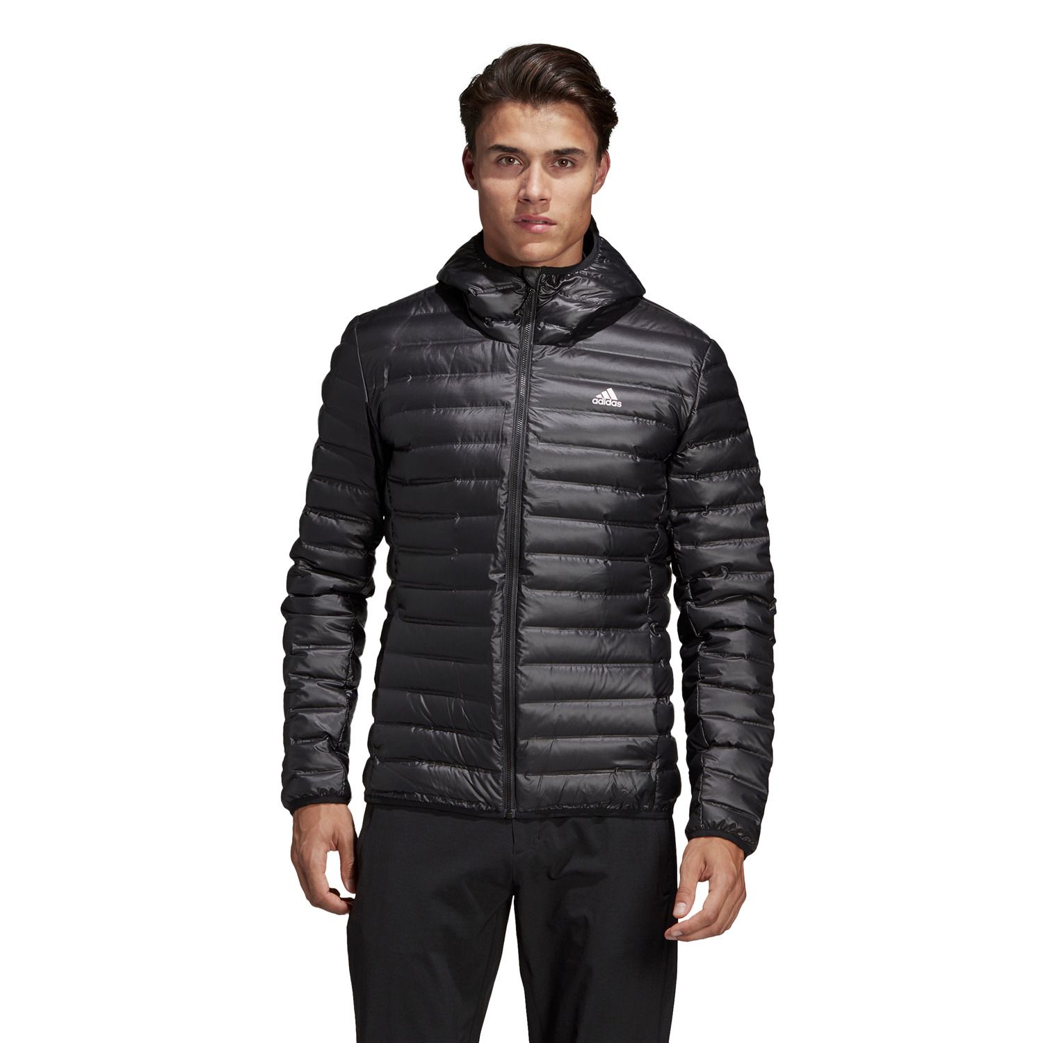 adidas varilite hooded down jacket black