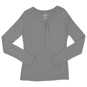 Girls 7-16 & Plus Size French Toast Long Sleeve V-Neck Tee