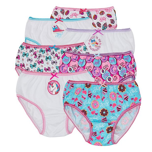 Jojo Siwa Girls Briefs 7 Pair Panties Days of Week Size 8 underwear NIP  Cotton 