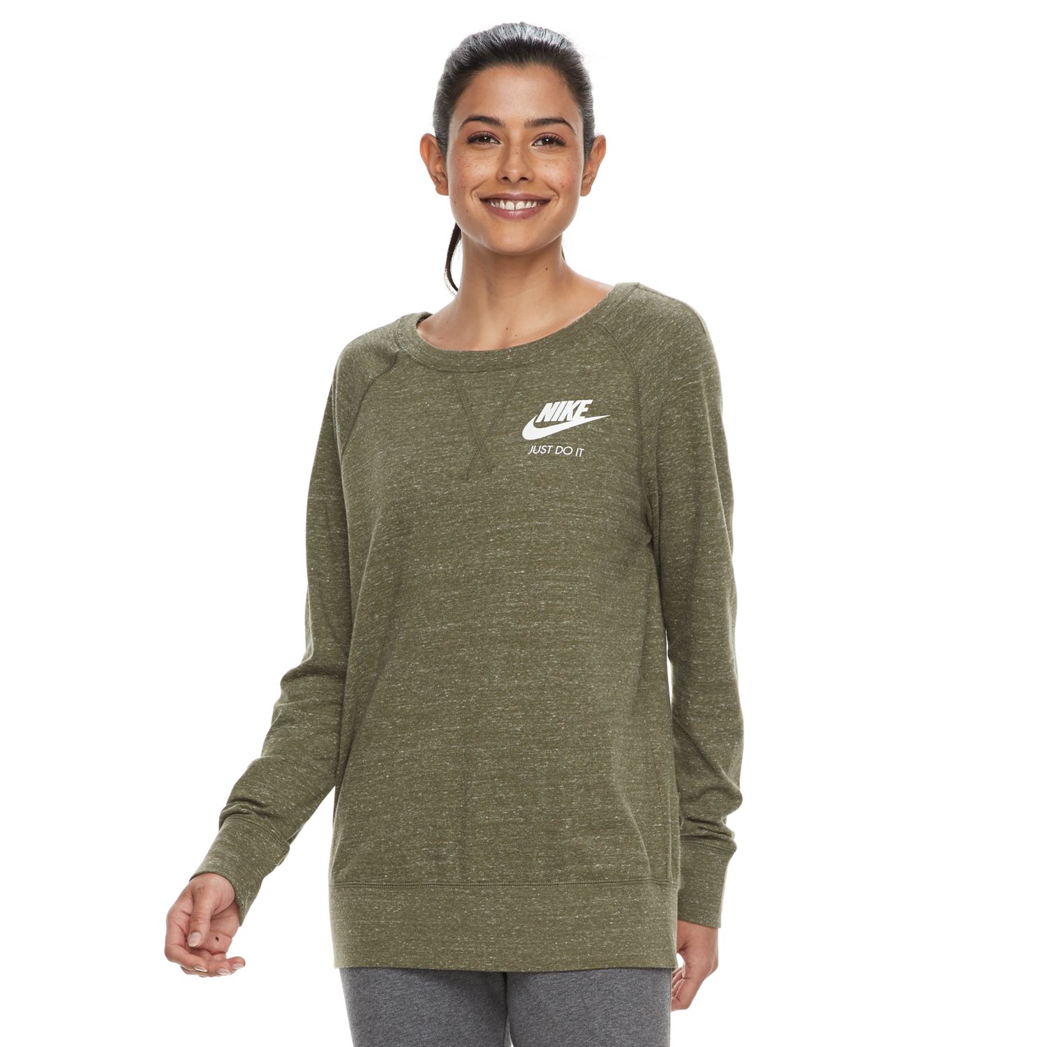 women's nike gym vintage crew top