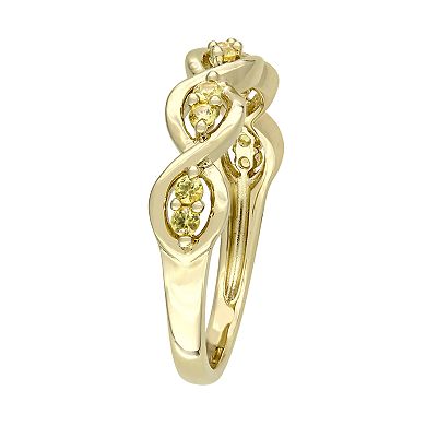 Stella Grace 14k Gold Yellow Sapphire Wavy Ring