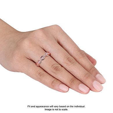 Stella Grace 14k Rose Gold Pink Sapphire Wavy Ring