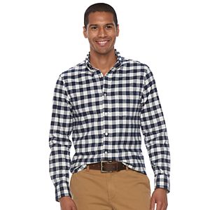 Men's SONOMA Goods for Life™ Flexwear Slim-Fit Plaid Oxford Button-Down Shirt
