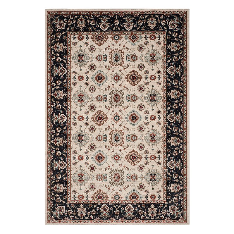 Safavieh Lyndhurst Framed Floral Rug, White, 7Ft Sq