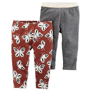 Baby Girl Carter's 2-pk. Butterfly & Glitter Leggings