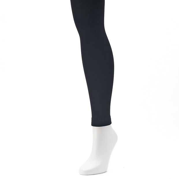 Fleece-Lined Footless Tights