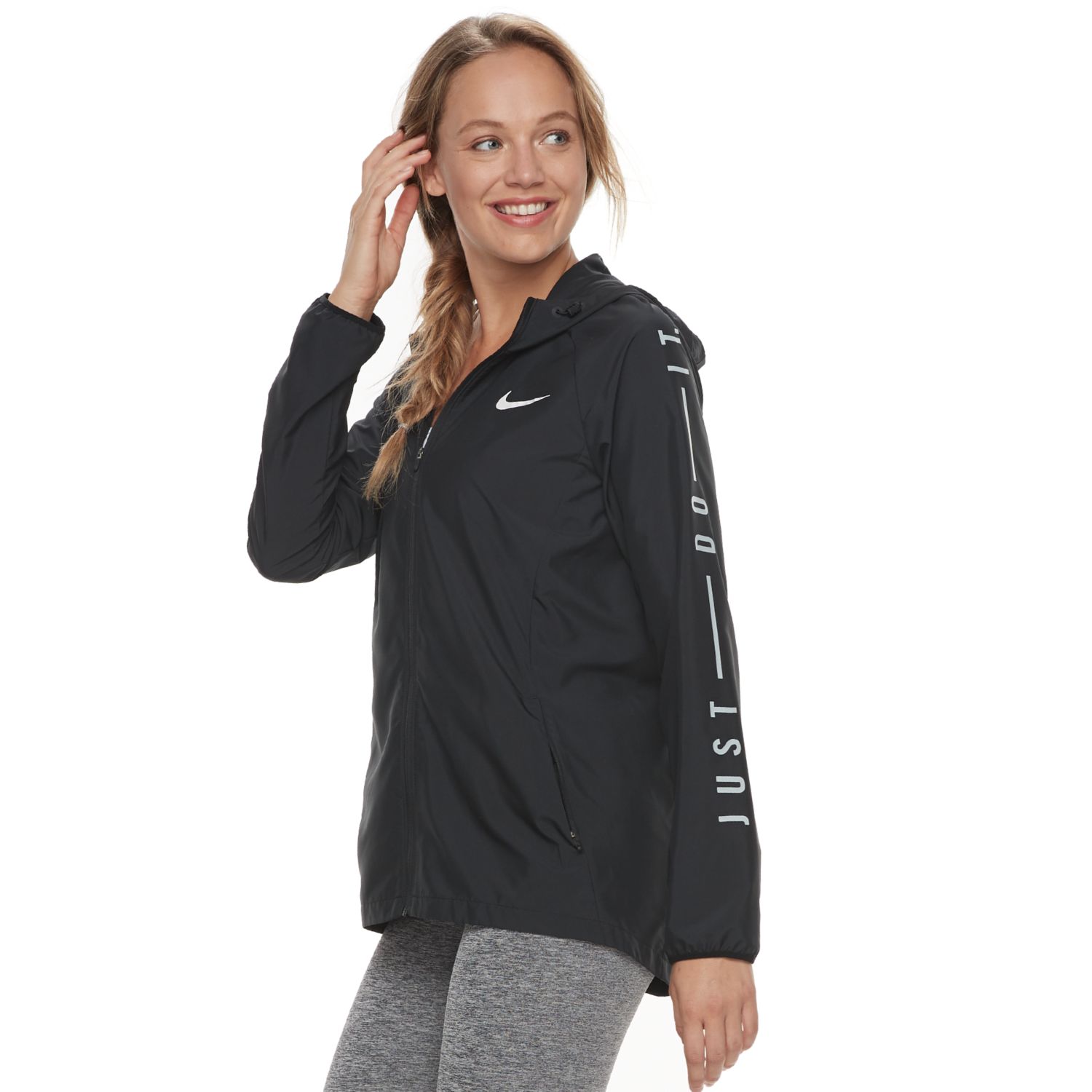 nike women's essential hooded running jacket