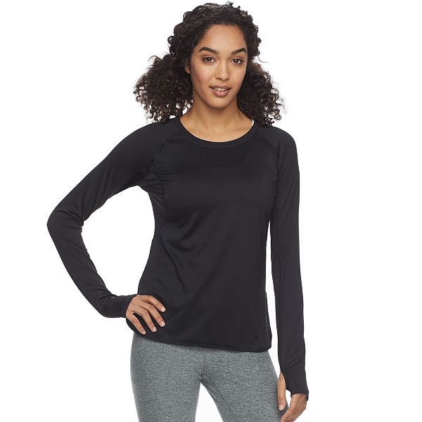 kohls womens long sleeve tees