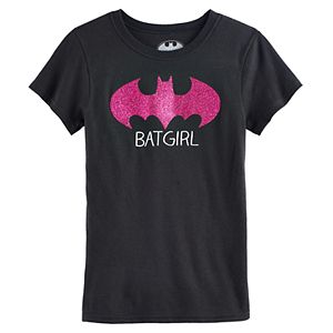 Girls 7-16 DC Comics Batgirl Glitter Logo Graphic Tee