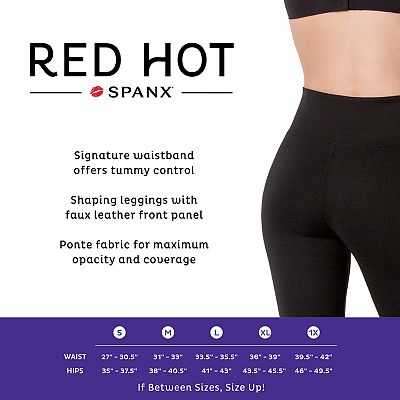 Red Hot by Spanx Faux Leather Panel Leggings