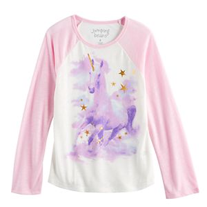Girls 4-10 Jumping Beans® Unicorn Raglan Tee
