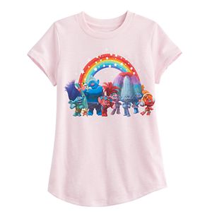 Girls 4-10 Jumping Beans® DreamWorks Trolls Poppy, Branch & DJ Suki Rainbow Short-Sleeved Tee