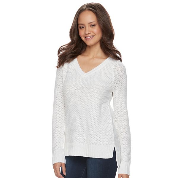 Juniors' SO® Raglan V-Neck Sweater