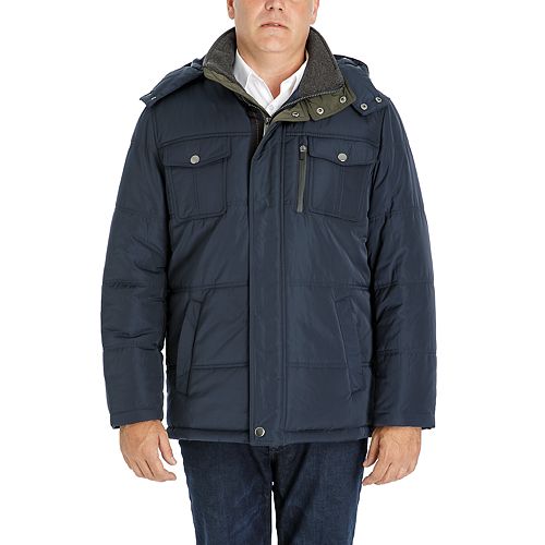 Men's Tower by London Fog Quilted Hooded Parka