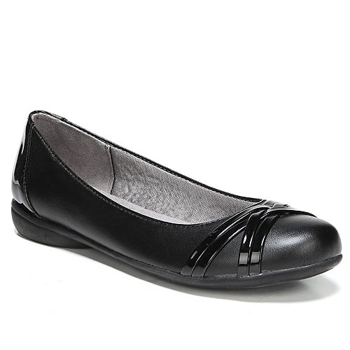 lifestride black patent flats