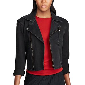 Women's Chaps Denim Moto Jacket