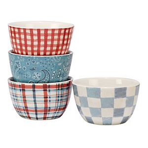 Certified International Farm House Rooster 4-pc. Ice Cream Bowl Set