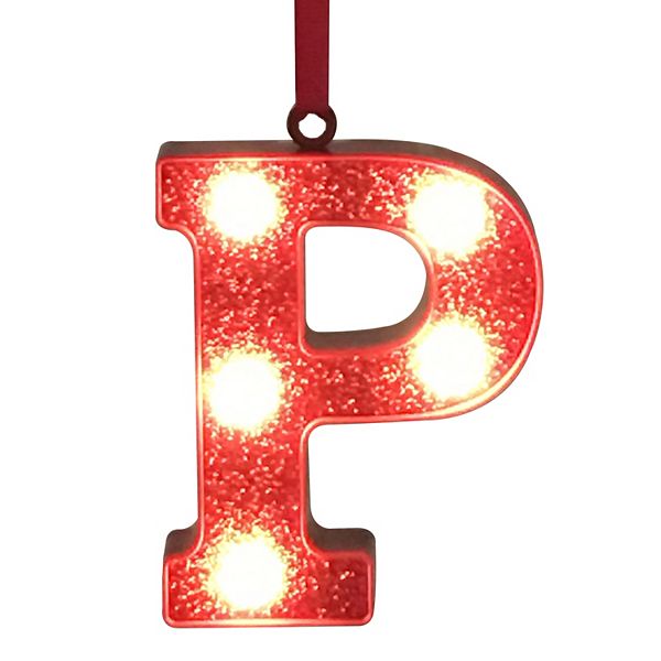 St Nicholas Square® Marquee Light-Up Monogram Christmas Ornament