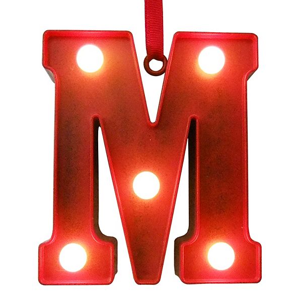 St Nicholas Square® Marquee Light-Up Monogram Christmas Ornament