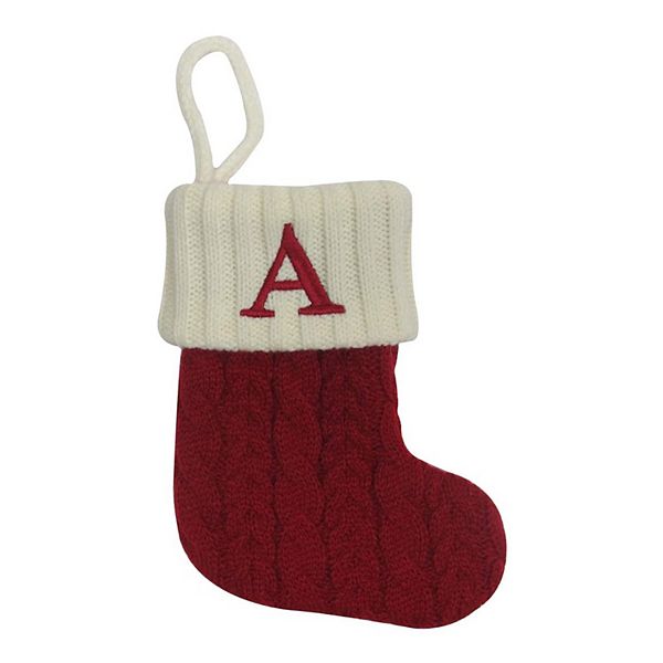 Details about   St Nicholas Square Initial Knit Stocking Mr Brand New Red/Beige 21” 