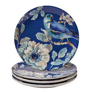 Certified International Indigold Bird 4-pc. Salad Plate Set