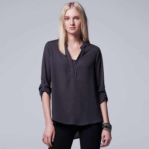 Women's Simply Vera Vera Wang Roll-Tab Blouse