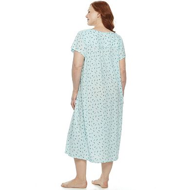 Plus Size Croft & Barrow® Pajamas: Short Sleeve Pintuck Nightgown