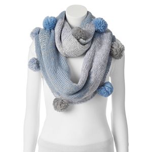 SONOMA Goods for Life™ Two Tone Pom-Pom Infinity Scarf
