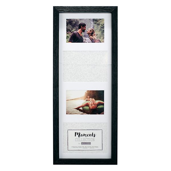 Malden 4Opening Distressed Black Collage Frame