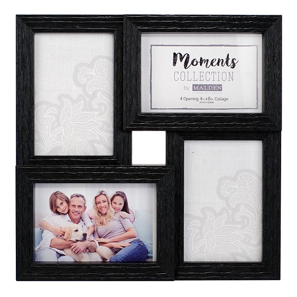 Malden 4Opening Distressed Black 4" x 6" Collage Frame