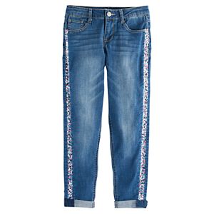 Girls 7-16 & Plus Size SO® Sequin Girlfriend Jeans