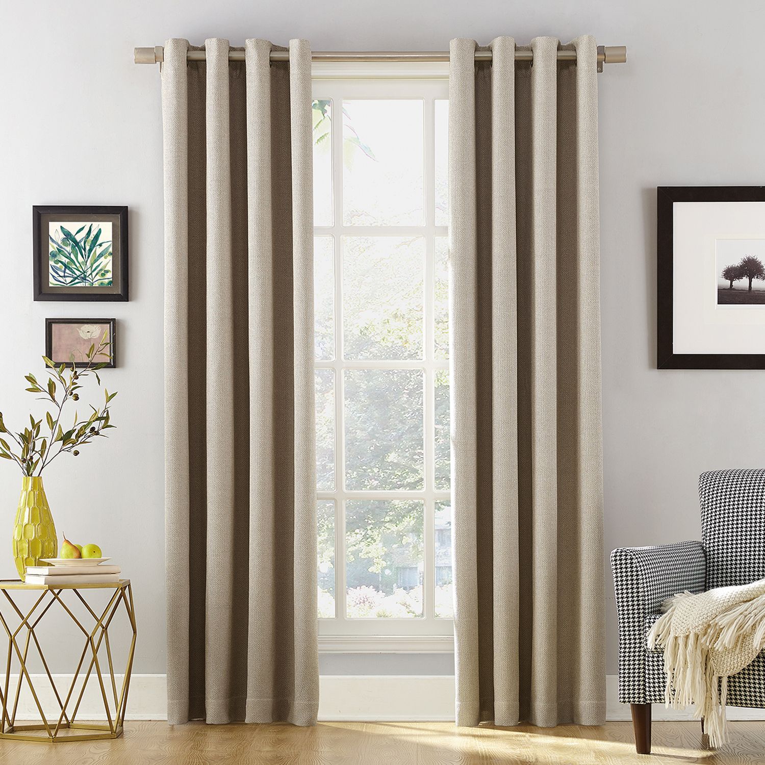 Sun Zero Baxter Burlap Weave Theater Grade Extreme 100 Blackout