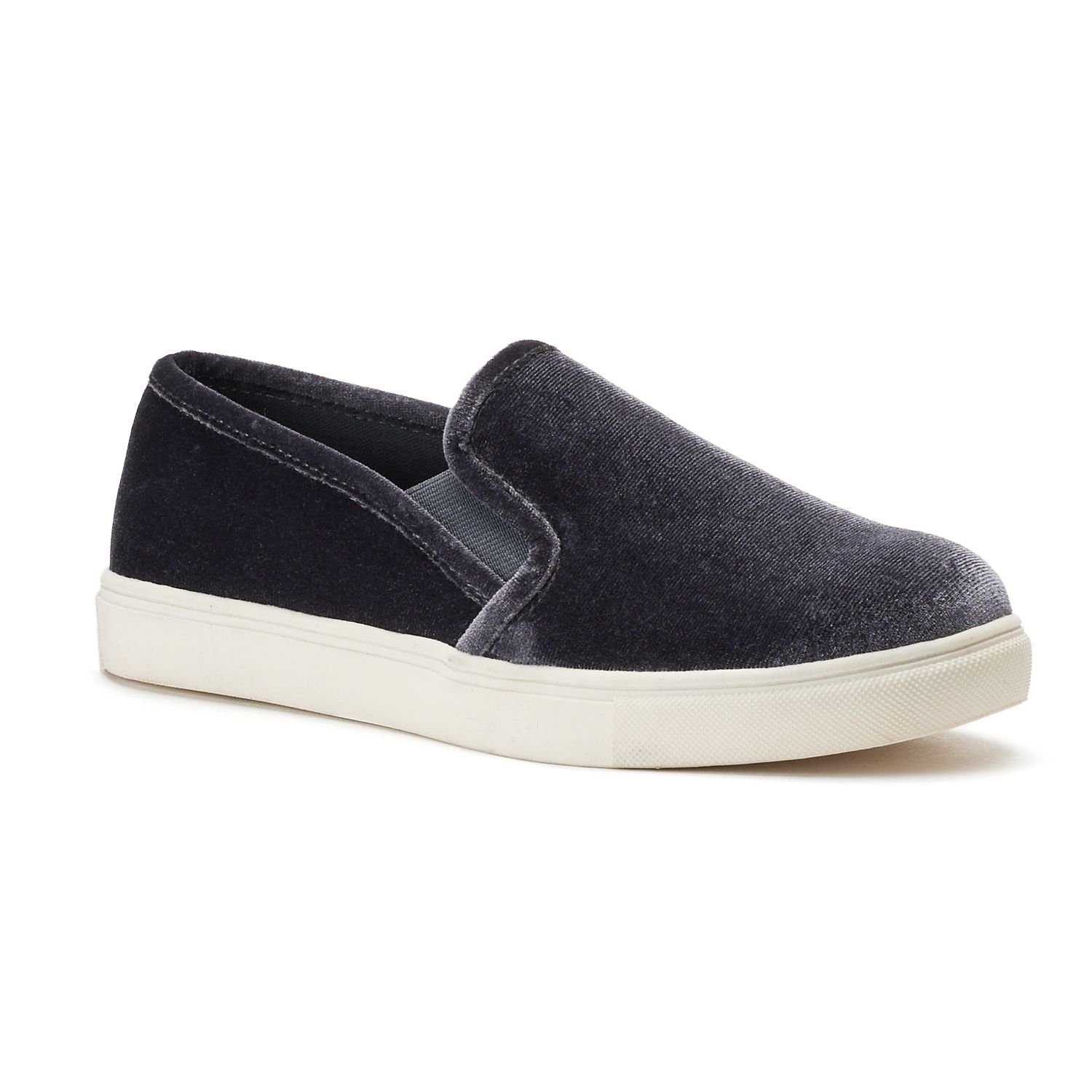 velvet slip on shoes womens