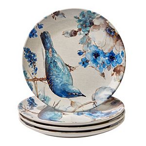 Certified International Indigold Bird 4-pc. Dinner Plate Set