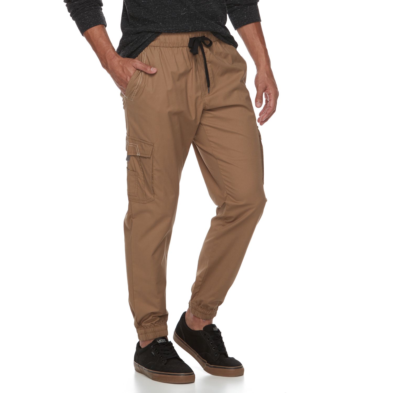 kohls mens khaki joggers