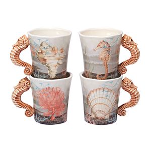 Certified International Coastal View 4-pc. Mug Set