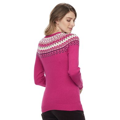 Women's Croft & Barrow® Fairisle Crewneck Sweater