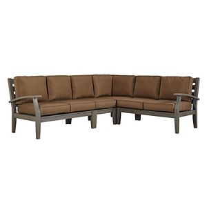 HomeVance Glen View Patio Sectional Sofa 4-piece Set