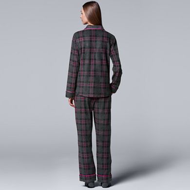 Women's Simply Vera Vera Wang Pajamas: Classic Romance Sleep Top, Pants & Socks PJ Set
