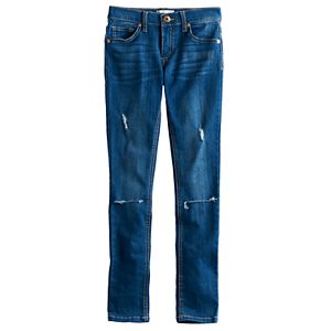 Girls 7-12 Freestyle Revolution Destructed Skinny Jeans