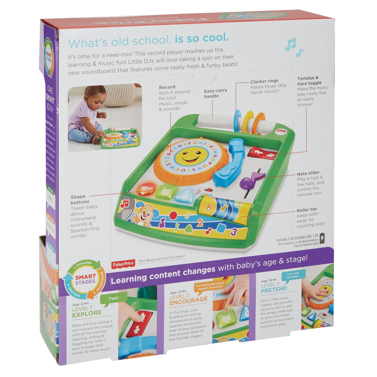 fisher price laugh and learn remix record player