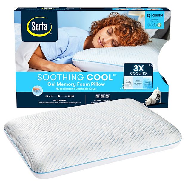 Memory Foam Pillows Queen Size Set of 2 - Cooling Pillows, Gel Infused Cool