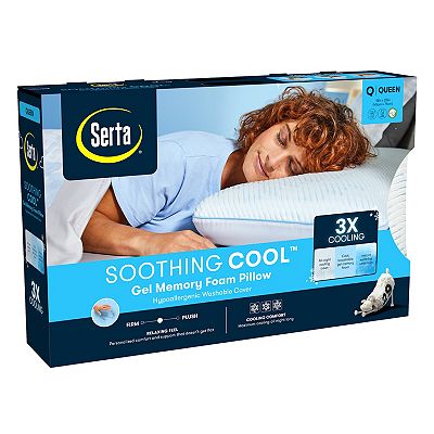 Serta Staycool Gel Memory Foam Pillow White King