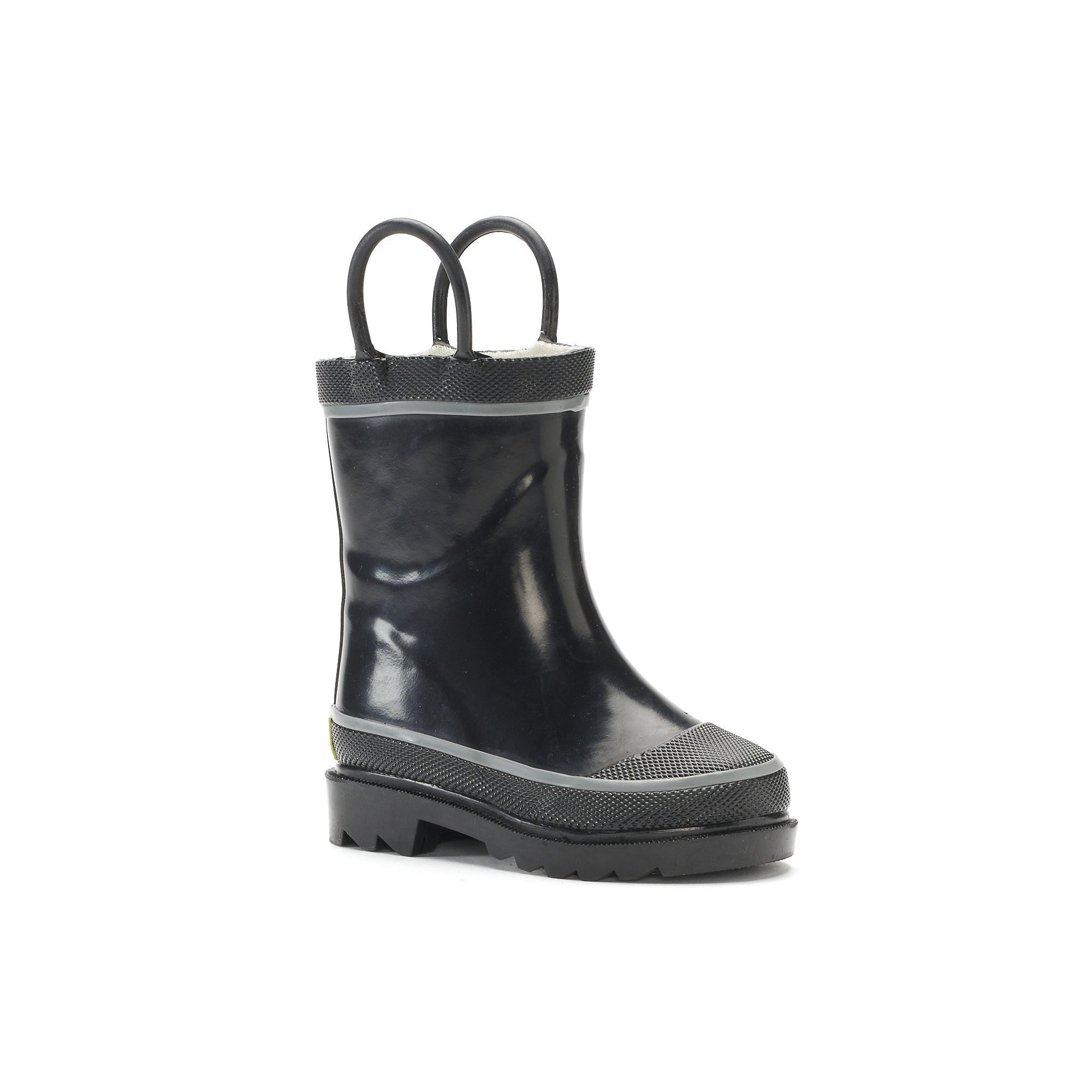 Western Chief Firechief 2 Kids Waterproof Rain Boots, Boys, Size: 9 T, Bla