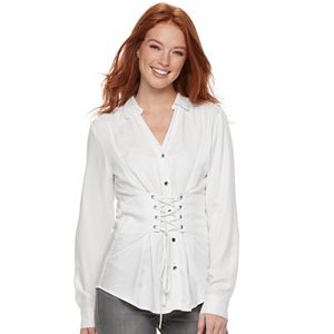 Women's Rock & Republic® Lace-Up Corset Shirt