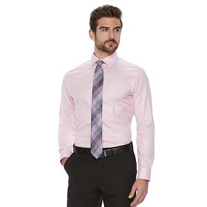 Men's Marc Anthony Textured Slim-Fit No-Iron Dress Shirt