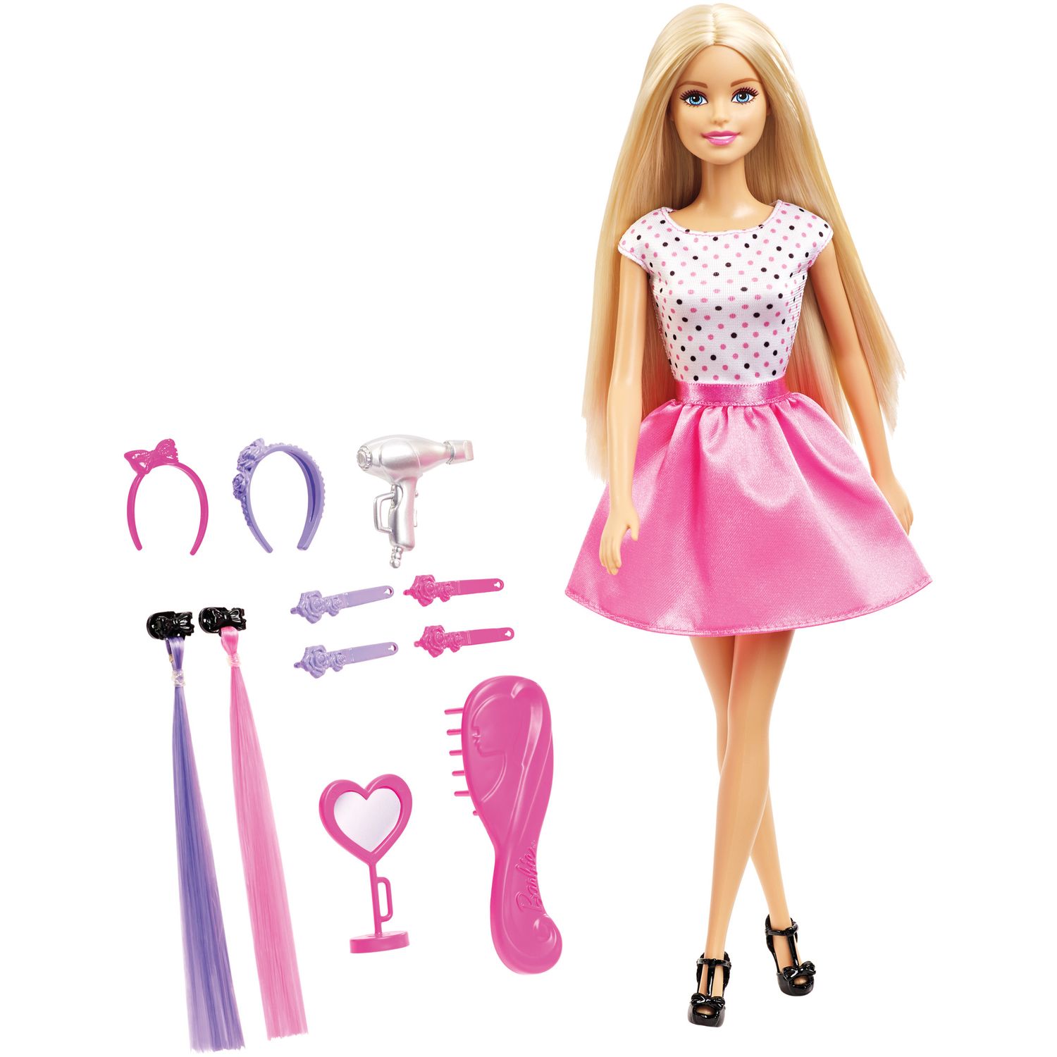 barbie doll with hair accessory